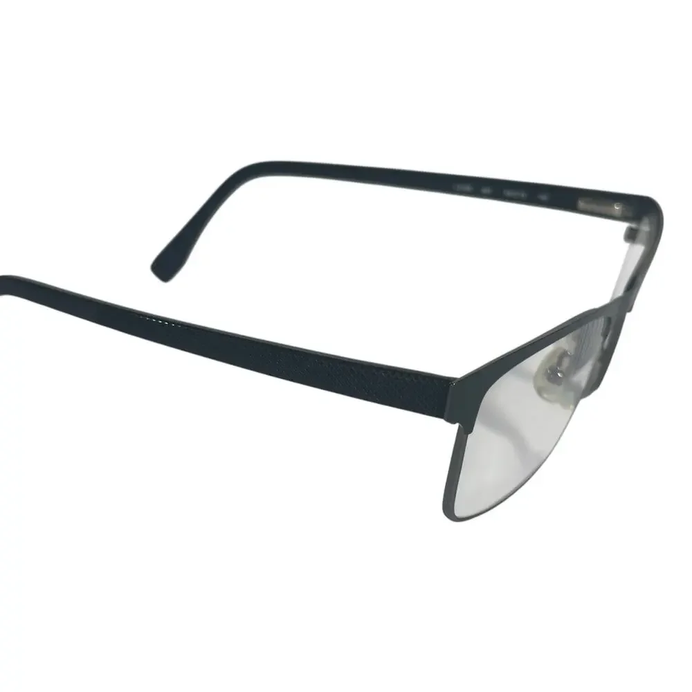 Lacoste L2198 Eyeglasses Black Semi Rim Rectangular 55-18-145 unisex